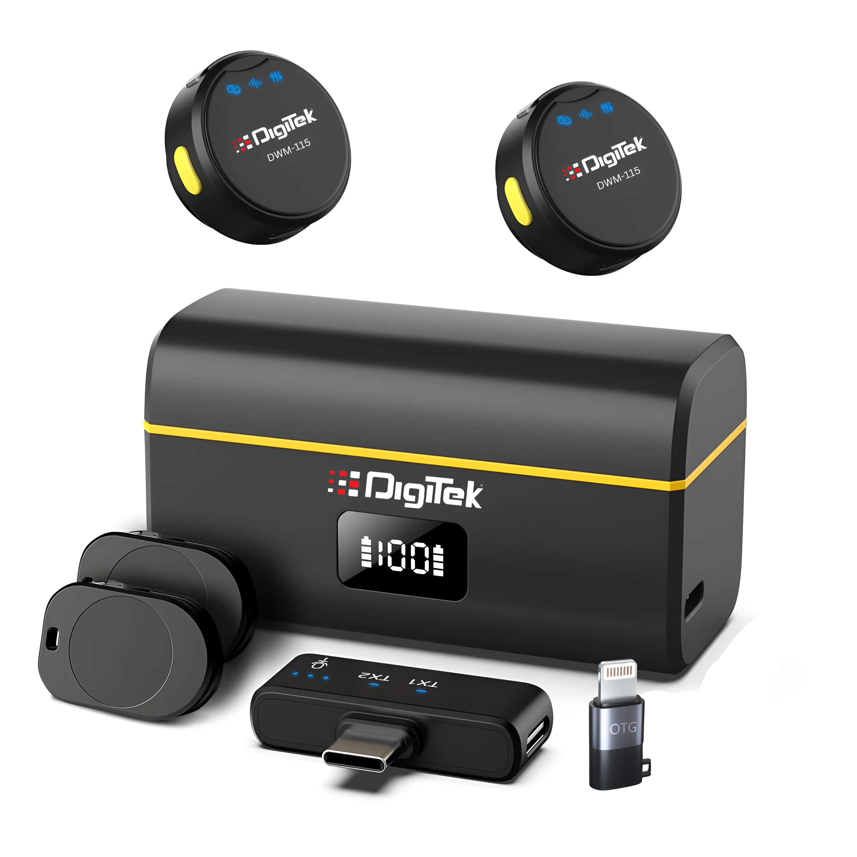 DigiTek Wireless Microphone Type-C | iOS With 2 Mic (DWM-115) view 2